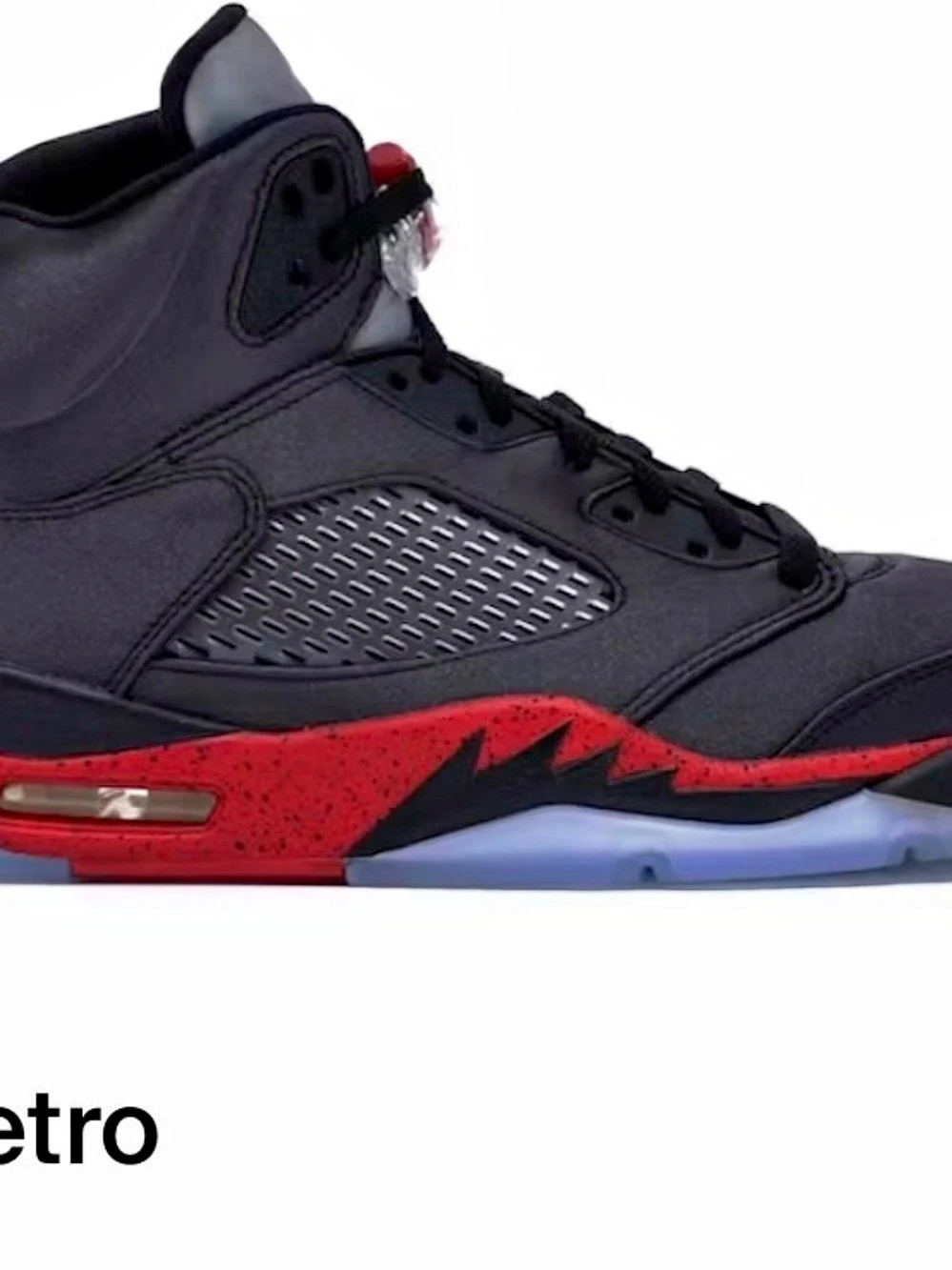Jordan Air Jordan 5 Retro High-Top Sneakers Black & Red US 7y